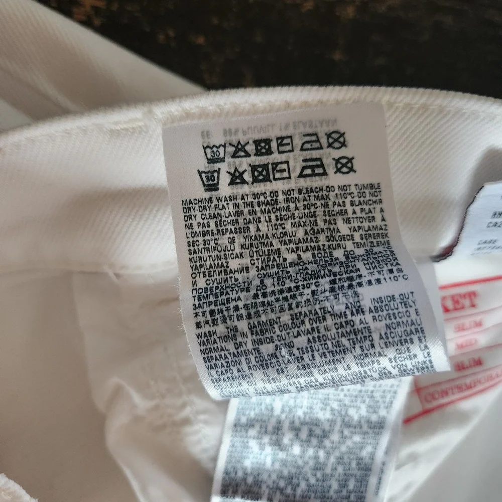 DIESEL 2019 D-Strukt 09F26 Men Jeans W38/L30 White Slim‎ Fit Zip Fly Denim